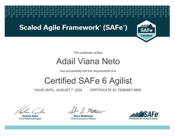 Certified SAFe 6 Agilist