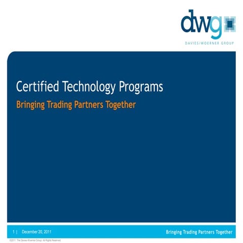 Certified Technology Program Overview