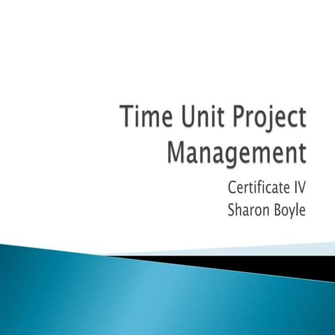 Cert iv  time unit 1 lms