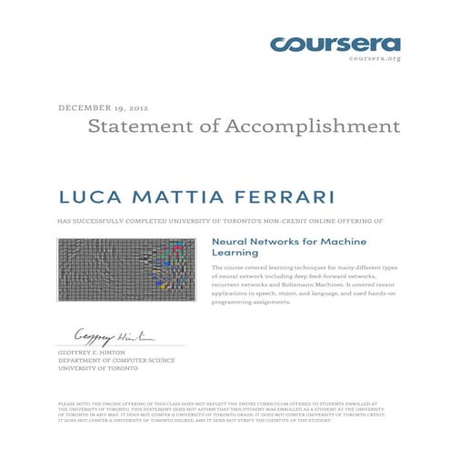 Certification neural networks