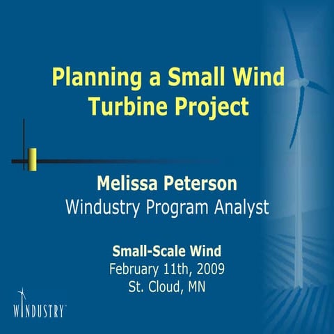 Planning a Small Wind Turbine Project