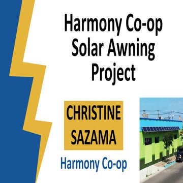 Harmoney Food Cooperative Solar Awning Project in Bemidji, MN