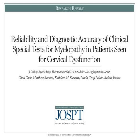 Cervical Myelopathy March2009 Rr Cook