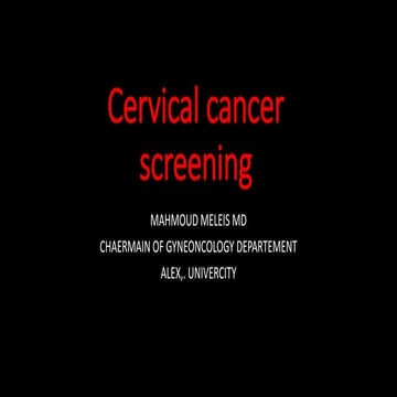 Cervical Screening Program