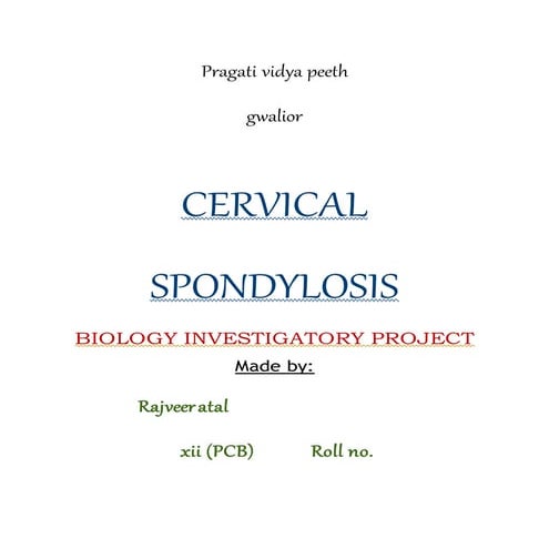 Cervical spondylosis