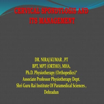 Cervical spondylosis