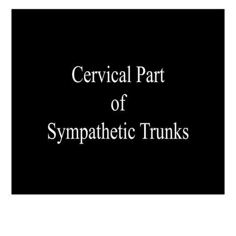 Cervical sympathetic trunks ANATOMY