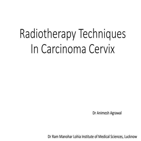 Cervix External Beam Radiotherapy techniques