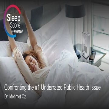 Confronting the Sleep Epidemic Head-On: Dr. Mehmet Oz (Digital Health Summit ...