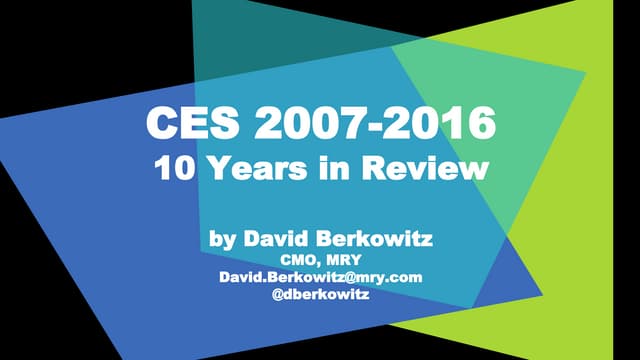 10 Years of CES: 2007-2016
