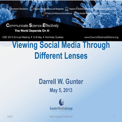 Council of Science Editors - Viewing Social Media Through Different Lenses