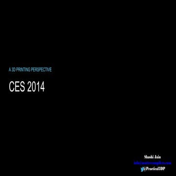 CES 2014 3D Printing roundup | PPT