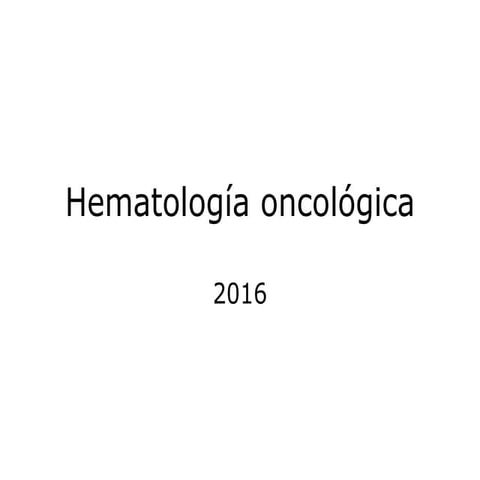 CES 2016 01 - Enfoque hematológico, Leucemias mieloides
