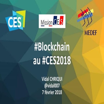 La #blockchain au #CES2018