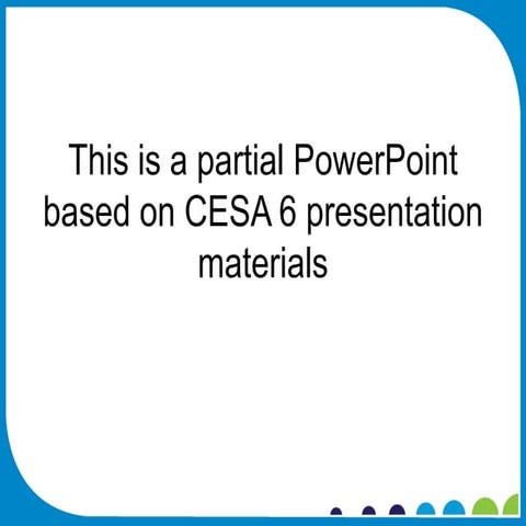 Cesa 6 effectiveness project ppt