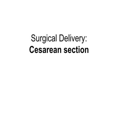 Cesarian section | PPT