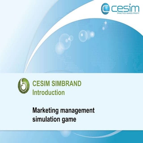 Cesim SimBrand Marketing Management Simulation Game Guide Book