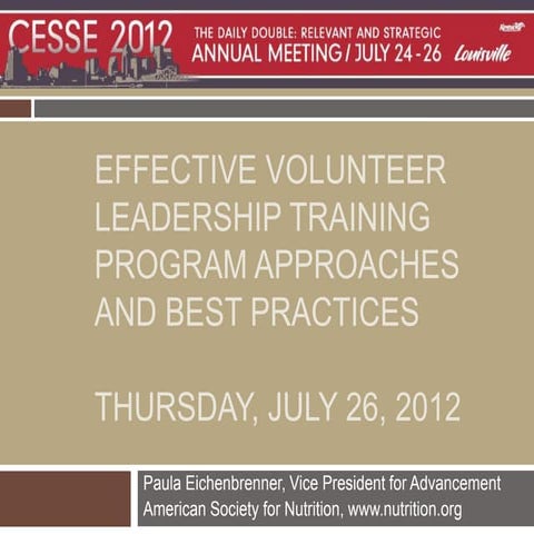 Effective Volunteer Leadership Training Program Approaches and Best ...