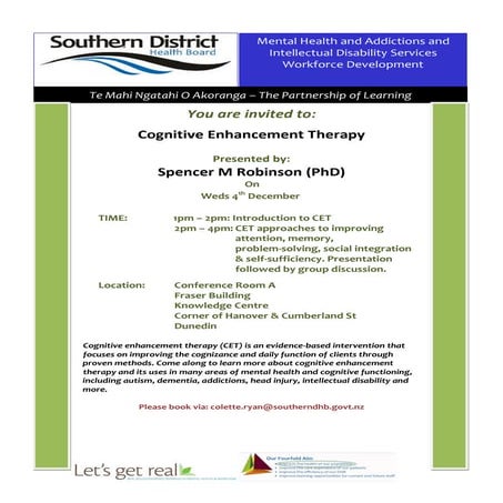 Cognitive Enhancement Therapy