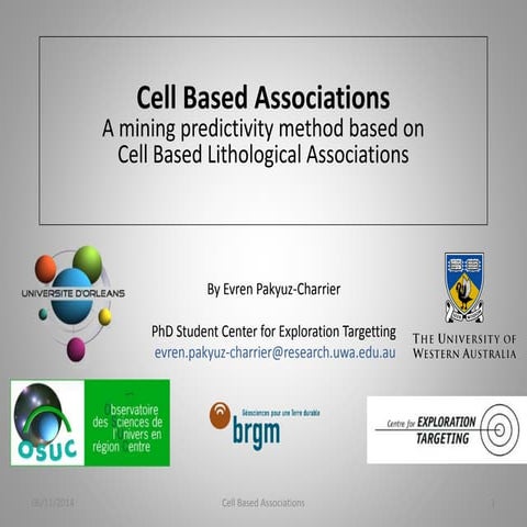 Cell Based Associations - Evren Pakyuz-Charrier (CET/UWA)
