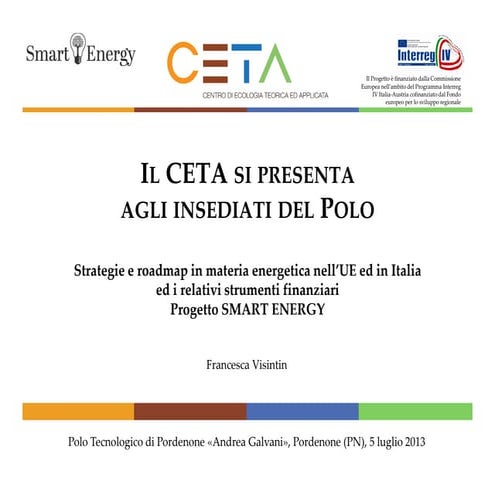 Ceta strategie e roadmap in materia energetica