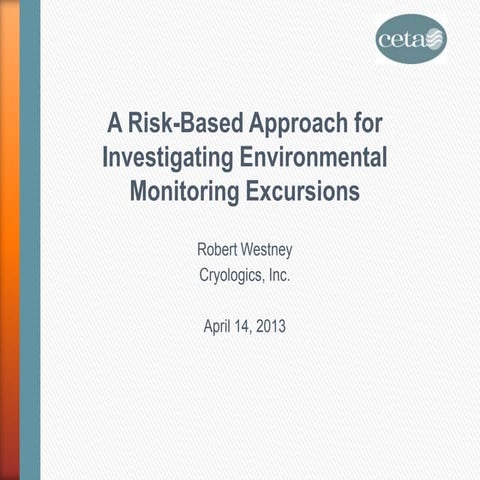 A Risk-Based Approach for Investigating Environmental Monitoring Excursions