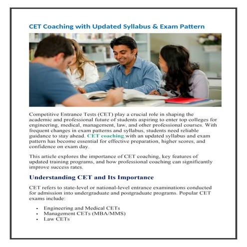 CET Coaching with Updated Syllabus & Exam Pattern.docx