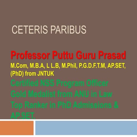 Ceteris paribus gp