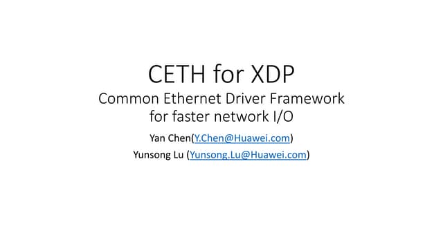 CETH for XDP [Linux Meetup Santa Clara | July 2016] 