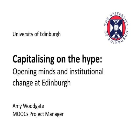 Amy Woodgate at Cetis conference 2014