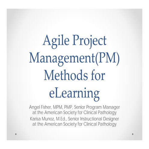 Cets 2016 fisher munoz agile project management methods for e learning