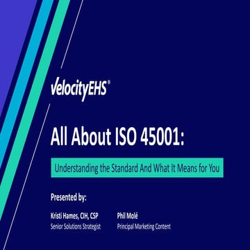 iso 45001 Presentation for Compliance and Certification