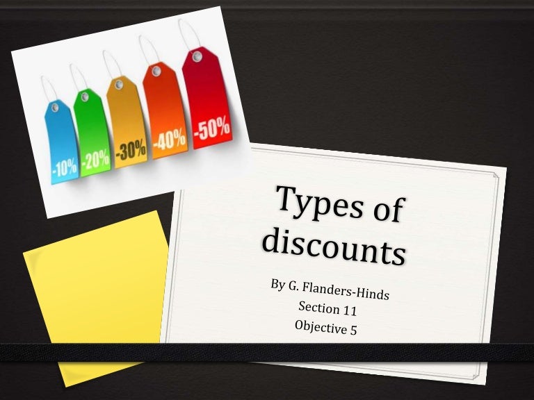 Types of Discounts used by the Sales, Marketing and Customer Service
