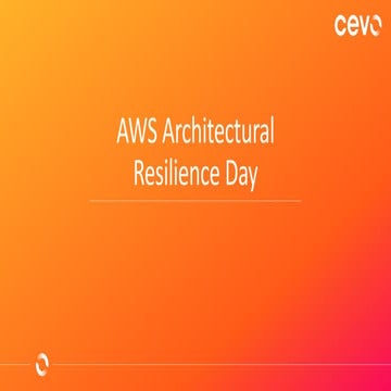 Cevo - AWS Architectural Resilience Day - Melbourne 2024