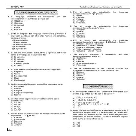 C examen semanal iv (26 enero 2013)