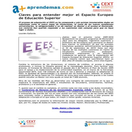 Claves del EEES | PDF