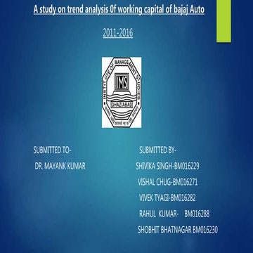 TREND ANALYSIS BAJAJ AUTO 