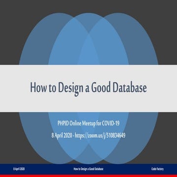 How to Design a Good Database | PPT
