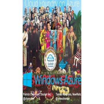 Cloud Foundry Summit 2015 - Cloud Foundry on Azure