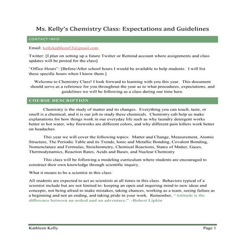 12KellyClassroomManagementPlanRevised