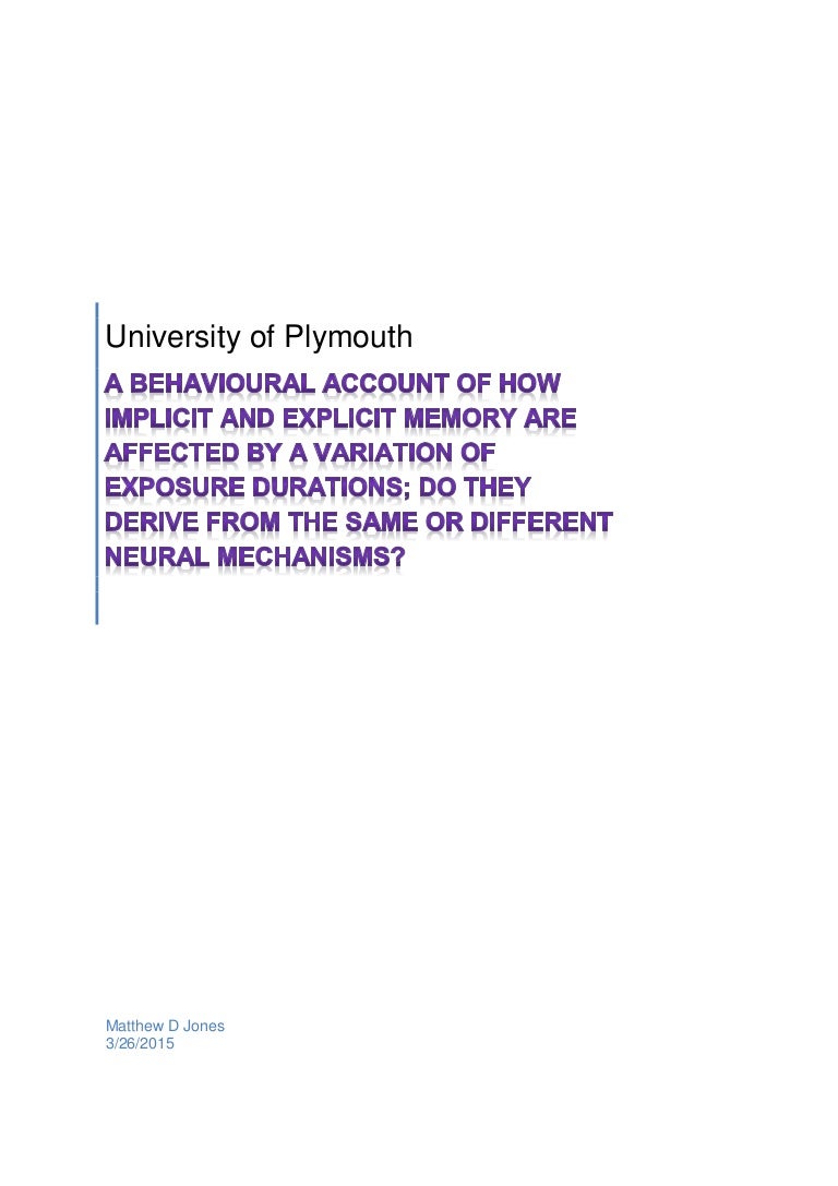 Dissertation memory