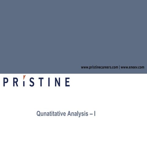 CFA II Quantitative Analysis