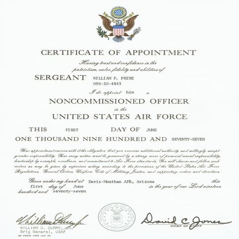 CertificateOfAppointmentSergeantWilliamFPrineCCF_000013 | PDF