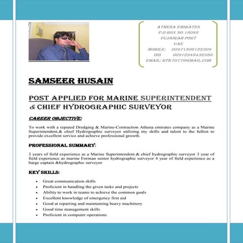 samseer husain CV  15-4-2015