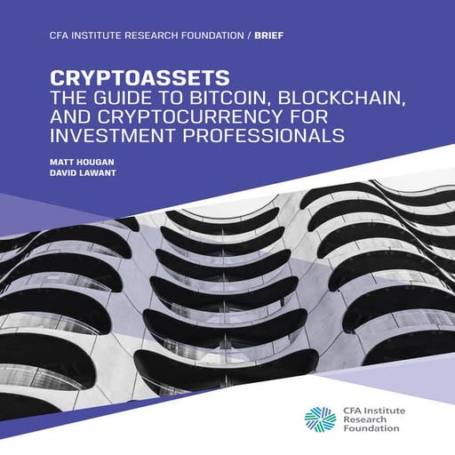 Cfa cryptoasset guide to bitcoin blockchain crypto for investment professional