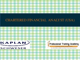 CFA Course, CFA Training Institute - Professional Training Academy - India