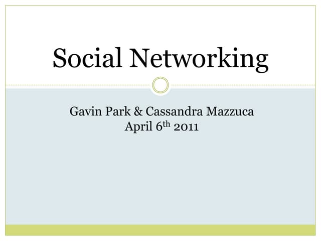 Cfadw social networking pwpt