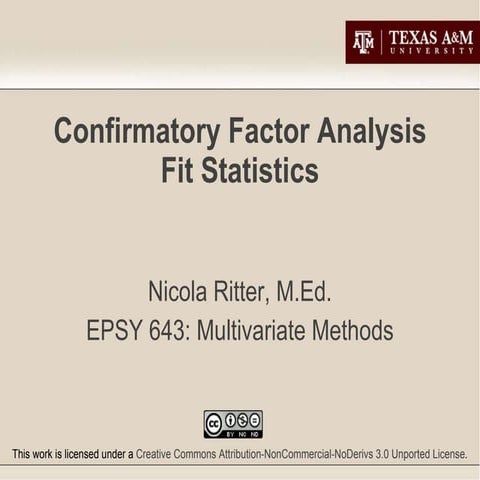 CFA Fit Statistics