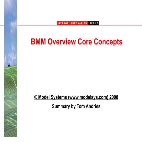 Business Motivation Model - Core Concepts