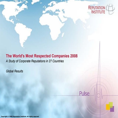 2008 global reputation pulse